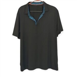 Mens Polo Shirt Golf Performance UPF 50 Quick Dry Lightweight Black L NWOT